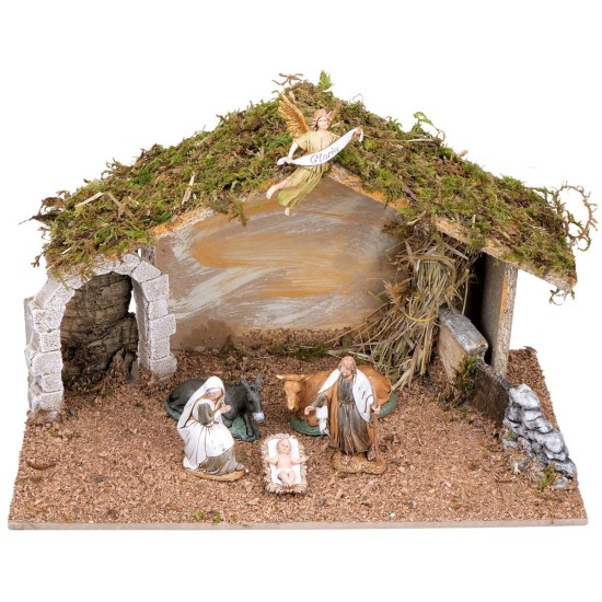 Hut with arched doorway complete with Landi Cost. 