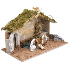 Capanna con portone ad arco completa di statue Landi Cost. 2