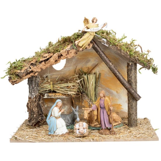 Cabaña con ventana completa de estatuas Landi cm 31x17x23 h para