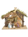 Hut with window complete with Landi statues cm 31x17x23 h