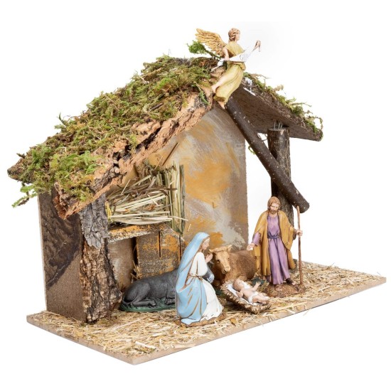 Capanna con finestra completa di statue Landi cm 31x17x23 h per