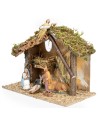 Hut with window complete with Landi statues cm 31x17x23 h