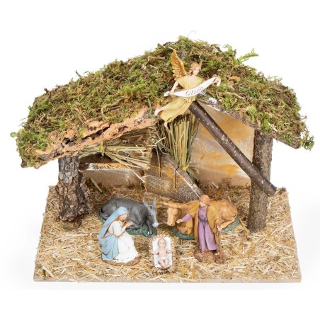 Capanna con finestra completa di statue Landi cm 31x17x23 h per