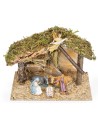 Hut with window complete with Landi statues cm 31x17x23 h