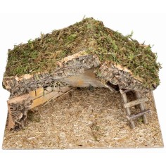 Hut with side ladder cm 40x23x24 h for Mondo nativity scene 2
