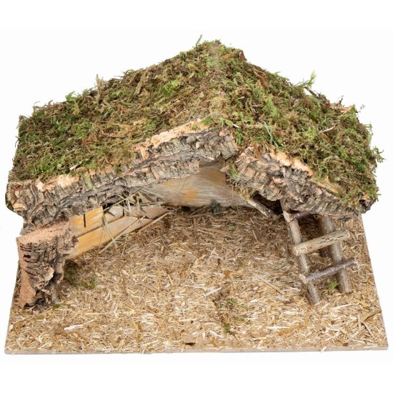Hut with side ladder cm 40x23x24 h for Mondo nativity scene