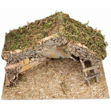 Hut with side ladder cm 40x23x24 h for Mondo nativity scene