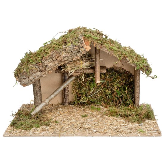 Hut with central platform cm 40x23x24 h for Mondo nativity scene