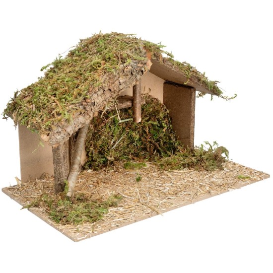 Hut with central platform cm 40x23x24 h for Mondo nativity scene