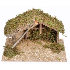 Hut with central platform cm 40x23x24 h for Mondo nativity scene 2