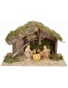 Capanna con pianale centrale completo di statue Lux cm 40x23x24