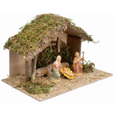 Cabaña con plataforma central completa de estatuas Lux cm 40x23x24