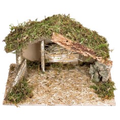 Capanna con mangiatoia cm 40x23x24 h per presepe Mondo Presepi 2