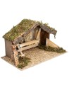 Stable with manger and side ladder cm 40x23x23 h