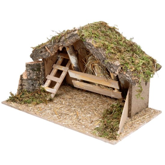 Capanna con mangiatoia e scala laterale cm 40x23x23 h