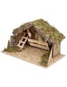 Cabaña con pesebre y escalera lateral cm 40x23x23 h
