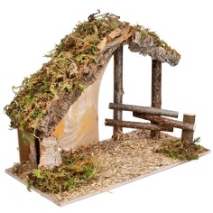 Hut with fence cm 31.5x17x23 h for Mondo nativity scene 2