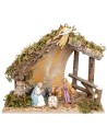 Cabaña con valla completa de estatuas Landi cm 31,5x17x23 h