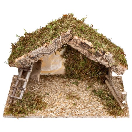 Establo con puerta de arco cm 40X23X24 h para nacimiento | Mondo Presepi