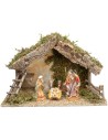 Hut with ladder complete with Euromarchi statues cm 50x28x32 h