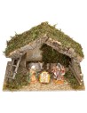 Capanna con scaletta completa di statue Euromarchi cm 50x28x32 h