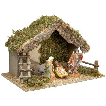 Cabaña con escalera completa de estatuas Euromarchi cm 50x28x32