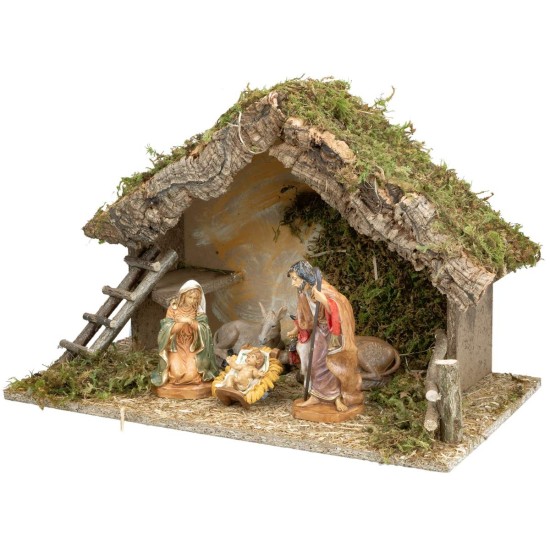 Establo con puerta de arco cm 40X23X24 h para nacimiento | Mondo Presepi