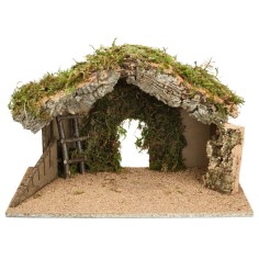 Hut with sloping roof and large central opening cm 50x29x31 h