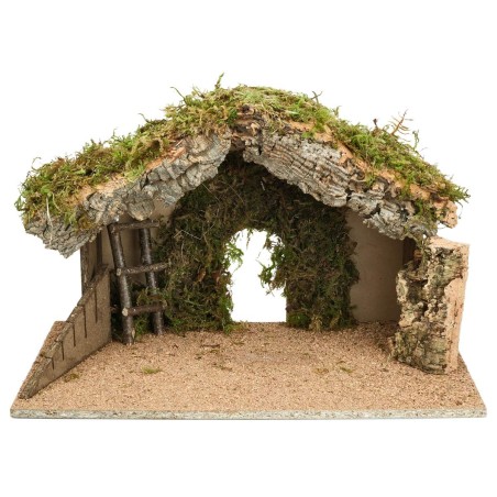 Establo con puerta de arco cm 40X23X24 h para nacimiento | Mondo Presepi