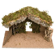 Hut with sloping roof and large central opening cm 50x29x31 h 2