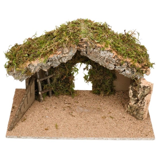 Establo con puerta de arco cm 40X23X24 h para nacimiento | Mondo Presepi