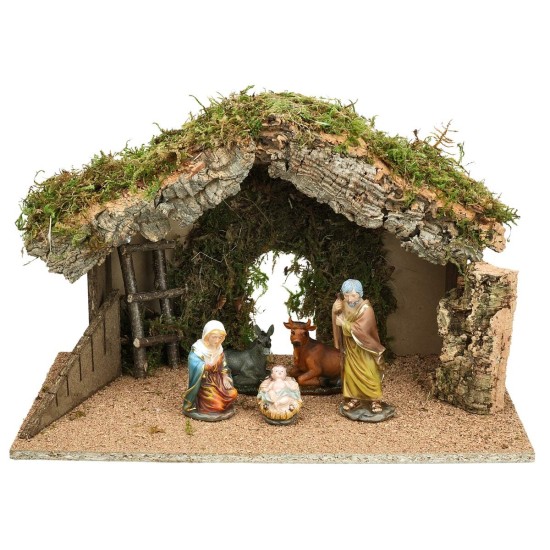 Hut with arched doorway cm 40X23X24 h for Nativity scene | Mondo Presepi