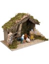 Capanna con recinzione completa di natività cm 50x29x32 h