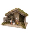 Capanna con recinzione completa di natività cm 50x29x32 h