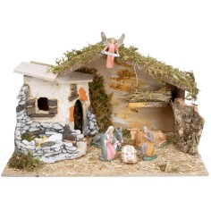 Hut with arched doorway cm 40X23X24 h for Nativity scene | Mondo Presepi