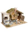 Cabaña con estructura de resina completa de estatuas Landi cm