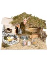 Cabaña con estructura de resina completa de estatuas Landi cm