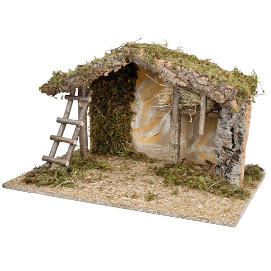 Establo con puerta de arco cm 40X23X24 h para nacimiento | Mondo Presepi