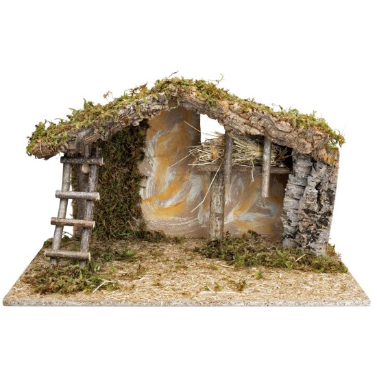 Establo con puerta de arco cm 40X23X24 h para nacimiento | Mondo Presepi