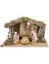 Capanna con fessura centrale completa di natività Euromarchi cm