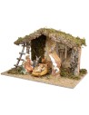 Capanna con fessura centrale completa di natività Euromarchi cm