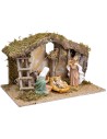 Capanna con fessura centrale completa di natività Euromarchi cm