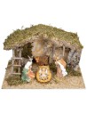 Capanna con fessura centrale completa di natività Euromarchi cm