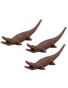 Conjunto de tres cocodrilos para estatuas de 3,5 cm