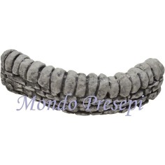 Semi-circular stone wall 18 cm