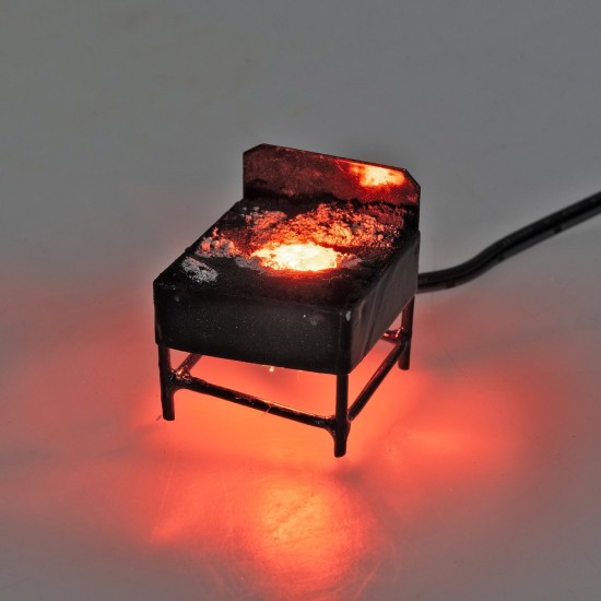 Brasero con ceniza a baja tensión 3,5 Volt cm 3,5x3x3,4 h