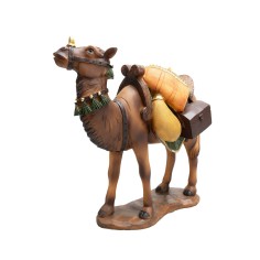 Dromedario con sella in resina 22 cm per presepe Mondo Presepi 2