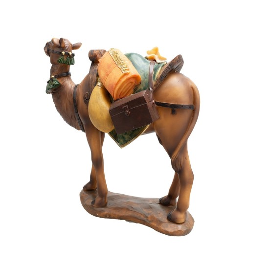 Dromedario con silla de resina 22 cm para belén Mundo Belenes