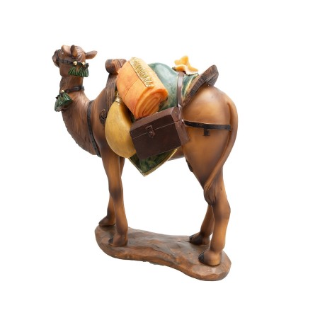 Dromedario con silla de resina 22 cm para belén Mundo Belenes