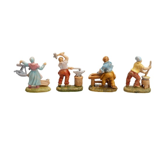 Conjunto de 4 oficios serie 4 cm Euromarchi para belén Mundo Pesebres